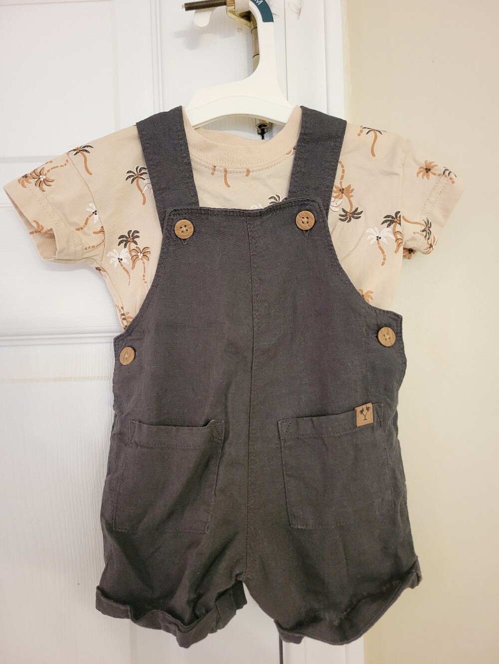 Carters 3 Months 2 Piece Beachy Overall Set